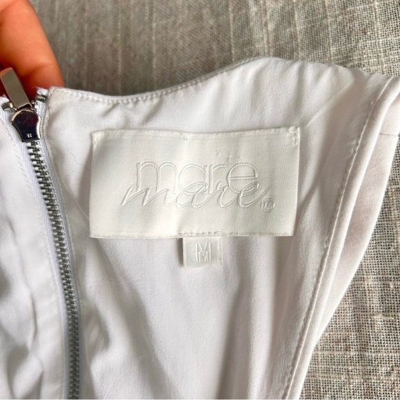 Minimalist White Top Bundle Size M Tie Front Blouse & Structured Crop - Picture 6 of 8